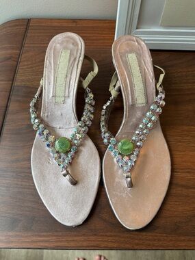 Christian Lacroix - vintage crystal heels size 9